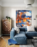 “Blue & Orange #1” Original Artwork