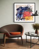 “Blue & Orange #2” Original Artwork