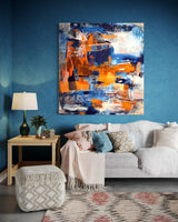 “Blue & Orange #1” Original Artwork